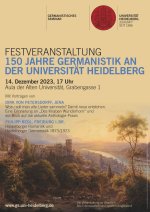 Plakat 150 Jahre Germanistik
