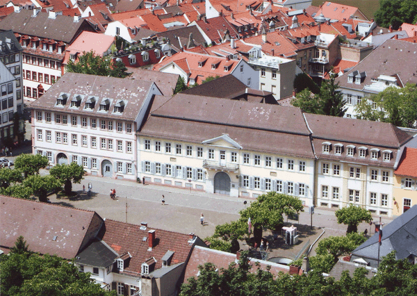 Luftbildaufnahme des Palais Boisserée, Sitz des Germanistisches Seminars
